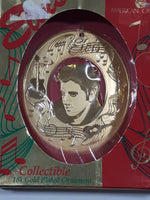 1995 American Greetings Elvis Presley 18K Gold Plated Hanging Christmas Tree Ornament New In Box