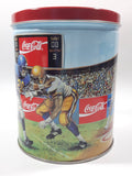 1994 Coca-Cola Coke Soda Pop Basketball, Football, Baseball Sports Themed 6" Tall Tin Metal Canister