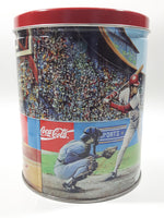 1994 Coca-Cola Coke Soda Pop Basketball, Football, Baseball Sports Themed 6" Tall Tin Metal Canister