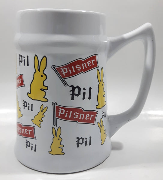 Pilsner Beer Bunny Rabbit Themed 5 1/2" Tall Stein Mug Breweriana Collectible Drinkware