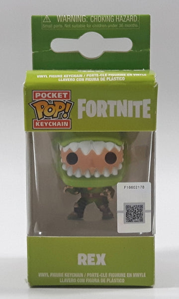 2018 Funko Pop! Pocket Keychain Epic Games Fortnite Rex Character 1 1/2" Tall Vinyl Figure Keychain New in Box