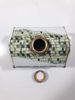 Vintage 1984 New England Container Co. Absolutely Pure Maple Syrup Log Cabin Shaped Tin Metal Container
