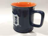 2007 Encore Detroit Tigers MLB Baseball Team Embossed Dark Blue and Orange Ceramic Coffee Mug Cup