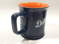 2007 Encore Detroit Tigers MLB Baseball Team Embossed Dark Blue and Orange Ceramic Coffee Mug Cup