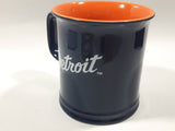 2007 Encore Detroit Tigers MLB Baseball Team Embossed Dark Blue and Orange Ceramic Coffee Mug Cup