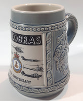 Rare Vintage RCAF Royal Canadian Air Force The Cobras 40th Anniversary 444 Squadron "Strike Swift Strike Sure" Embossed Stoneware Beer Stein Mug Cup