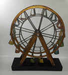 Ferris Wheel Ride Mechanical Moving Metal Folk Art Sculpture 15" Tall