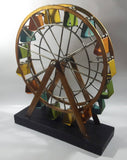 Ferris Wheel Ride Mechanical Moving Metal Folk Art Sculpture 15" Tall