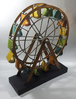 Ferris Wheel Ride Mechanical Moving Metal Folk Art Sculpture 15" Tall