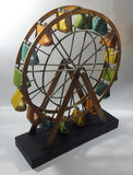 Ferris Wheel Ride Mechanical Moving Metal Folk Art Sculpture 15" Tall