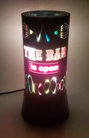 The Bar is Open Rotating Motion Light Up Lamp 12 1/2" Tall