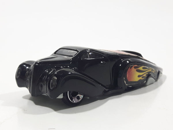 2004 Hot Wheels Crooze Ooz Coupe Black with Flames Die Cast Toy Car Vehicle McDonald's Happy Meal 6/8