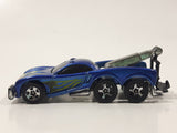 2000 Hot Wheels Tow Jam Metalflake Blue Die Cast Toy Car Vehicle Busted Front Bumper