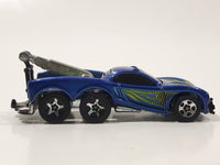 2000 Hot Wheels Tow Jam Metalflake Blue Die Cast Toy Car Vehicle Busted Front Bumper