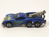 2000 Hot Wheels Tow Jam Metalflake Blue Die Cast Toy Car Vehicle Busted Front Bumper