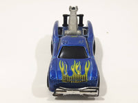 2000 Hot Wheels Tow Jam Metalflake Blue Die Cast Toy Car Vehicle Busted Front Bumper