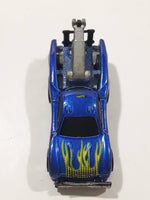 2000 Hot Wheels Tow Jam Metalflake Blue Die Cast Toy Car Vehicle Busted Front Bumper