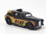 2009 Hot Wheels HW City Works Cockney Cab II Taxi Black Die Cast Toy Car Vehicle