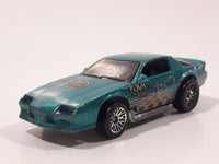 1999 Hot Wheels Camaro Z28 Metalflake Aqua Green Die Cast Toy Car Vehicle