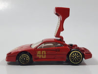 1997 Hot Wheels Ferrari F40 Red Die Cast Toy Dream Luxury Super Car Vehicle Opening Rear Mount Engine