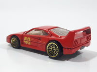 1997 Hot Wheels Ferrari F40 Red Die Cast Toy Dream Luxury Super Car Vehicle Opening Rear Mount Engine