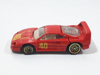 1997 Hot Wheels Ferrari F40 Red Die Cast Toy Dream Luxury Super Car Vehicle Opening Rear Mount Engine