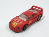 1997 Hot Wheels Ferrari F40 Red Die Cast Toy Dream Luxury Super Car Vehicle Opening Rear Mount Engine