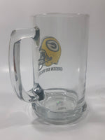 Green Bay Packers NFL Football Team 5 1/2" Tall Clear Glass Beer Mug Cup