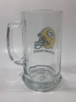 Green Bay Packers NFL Football Team 5 1/2" Tall Clear Glass Beer Mug Cup