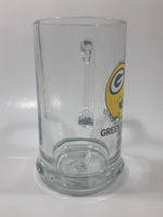 Green Bay Packers NFL Football Team 5 1/2" Tall Clear Glass Beer Mug Cup