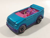 2007 Mattel Polly Pocket Convertible Blue and Pink Plastic Body Die Cast Toy Car Vehicle J1679 - No Windshield