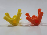 Mickey Mouse Orange and Yellow Plastic Pencil Toppers 2" Tall Toy Figures