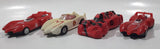 2008 McDonald's WBEL Speed Racer Movie Film White and Red Plastic Die Cast Toy Car Vehicles Lot of 4