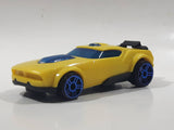 2014 McDonald's Hot Wheels Fast Fish Yellow Plastic Die Cast Toy Car Vehicle