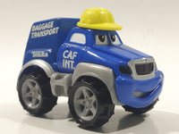 2000 Maisto Hasbro Tonka Lil Chuck & Friends CAF Int. Baggage Transport Truck Blue Die Cast Toy Car Vehicle
