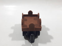 2003 Mattel Geotrax Wood Look Wagon Train Car 3 7/8" Long Plastic Toy Car Vehicle 1903CK
