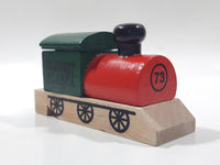 Skagway Alaska Red Green Black Wood Train Shaped Whistle 3 1/2" Long