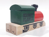 Skagway Alaska Red Green Black Wood Train Shaped Whistle 3 1/2" Long