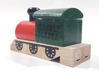 Skagway Alaska Red Green Black Wood Train Shaped Whistle 3 1/2" Long