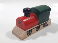 Skagway Alaska Red Green Black Wood Train Shaped Whistle 3 1/2" Long