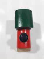 Skagway Alaska Red Green Black Wood Train Shaped Whistle 3 1/2" Long