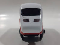 IKEA Magnetic Train Engine Locomotive Red and White 2 1/8" Long Plastic Die Cast Toy Vehicle Made in Sweden 21576