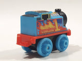 2014 Thomas & Friends Minis #1 Thomas Blue with Flames 2" Long Plastic Die Cast Toy Vehicle CGM30