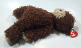 2017 TY Classic Shaggy Brown Bear 12" Tall Stuffed Animal Plush Toy with Tags