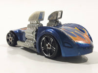 2005 Hot Wheels Wastelanders Twin Mill Hardnoze Dark Blue Die Cast Toy Race Car Vehicle