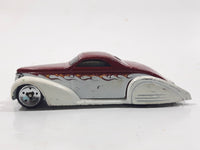 2006 Hot Wheels Open Stock Swoop Coupe White and Red Die Cast Toy Low Rider Hot Rod Car Vehicle