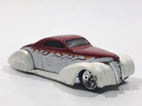 2006 Hot Wheels Open Stock Swoop Coupe White and Red Die Cast Toy Low Rider Hot Rod Car Vehicle