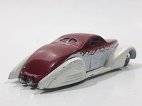 2006 Hot Wheels Open Stock Swoop Coupe White and Red Die Cast Toy Low Rider Hot Rod Car Vehicle