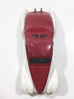 2006 Hot Wheels Open Stock Swoop Coupe White and Red Die Cast Toy Low Rider Hot Rod Car Vehicle