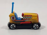 2014 Hot Wheels HW Race Track Aces Bump Around Yellow Die Cast Toy Amusement Park Fair Ride Bumper Car Vehicle